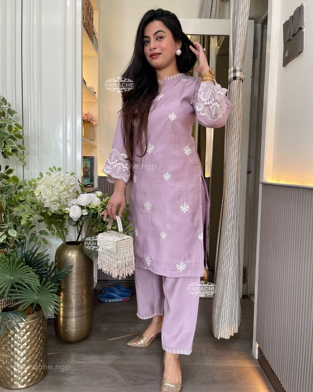 Sweet Pea lavender coord