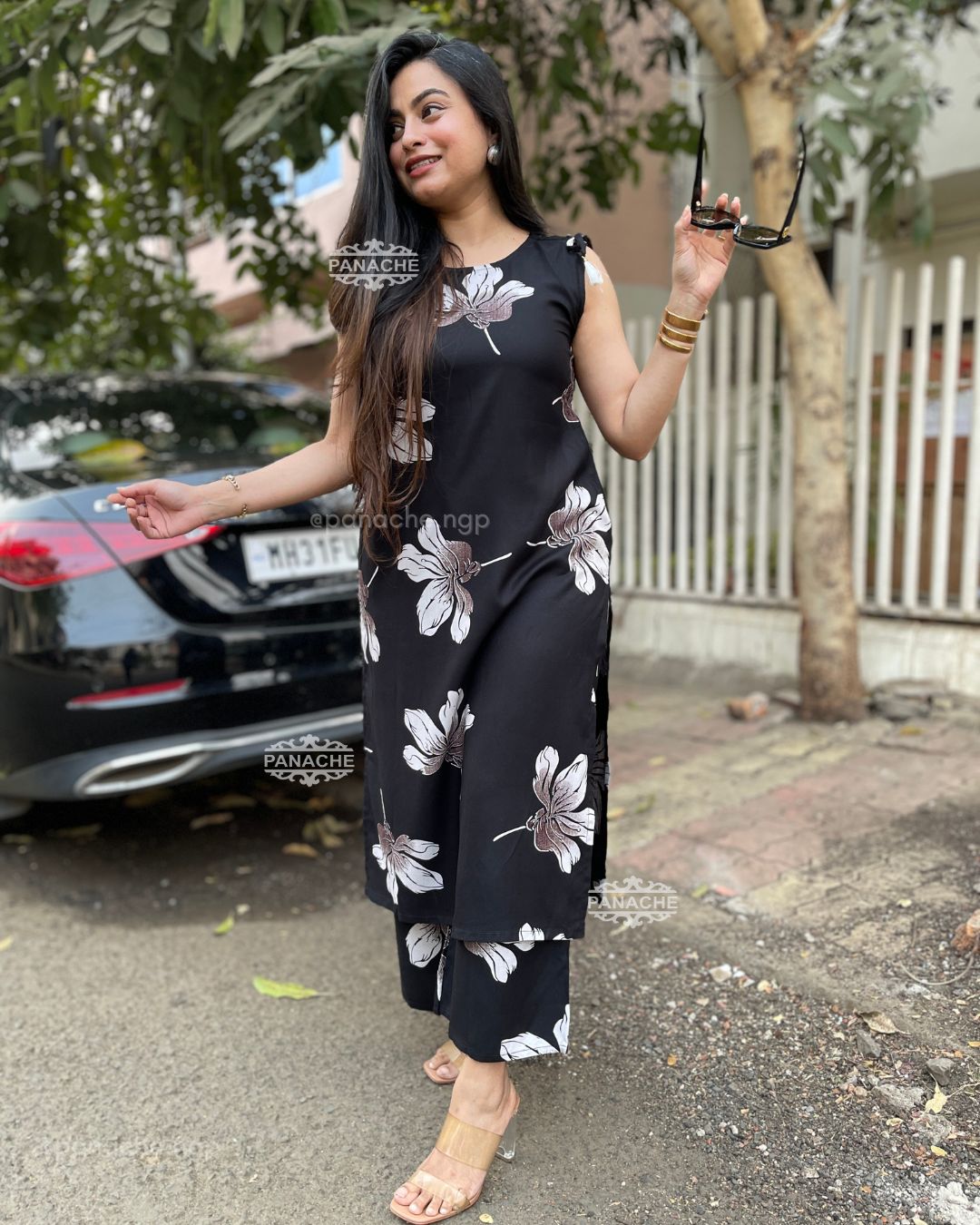 Sleeveless floral coord