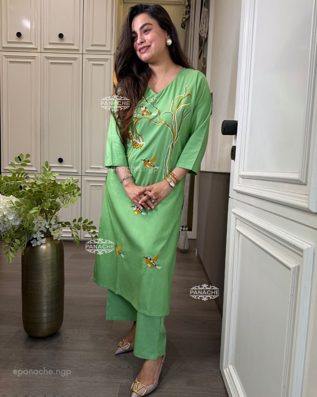 Embroidered cotton coords