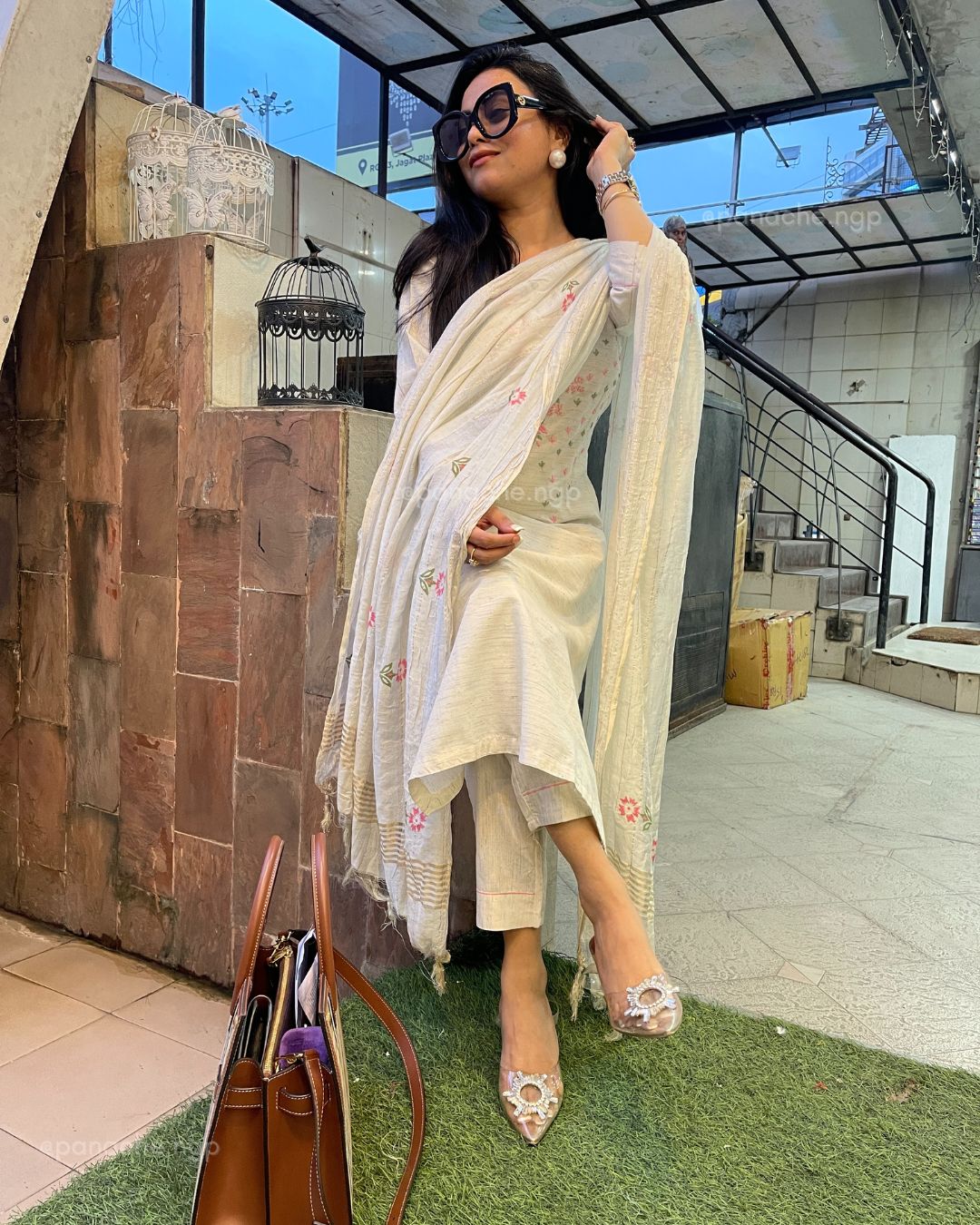 Grey and pink Semiformal Suit set