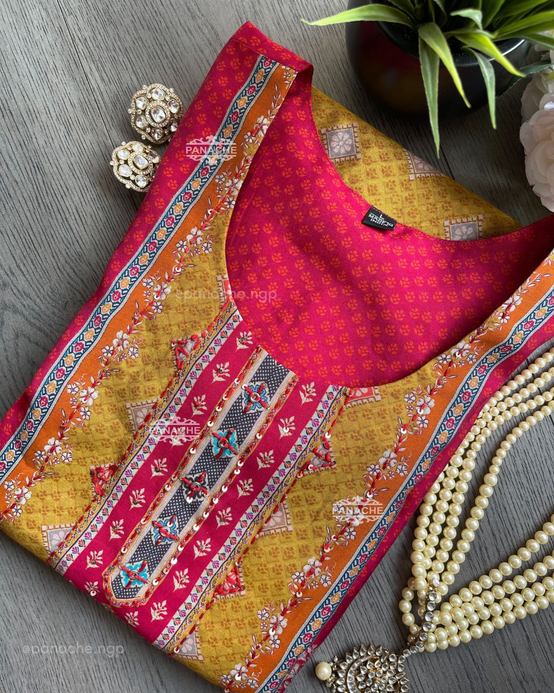 Print on print muslin set