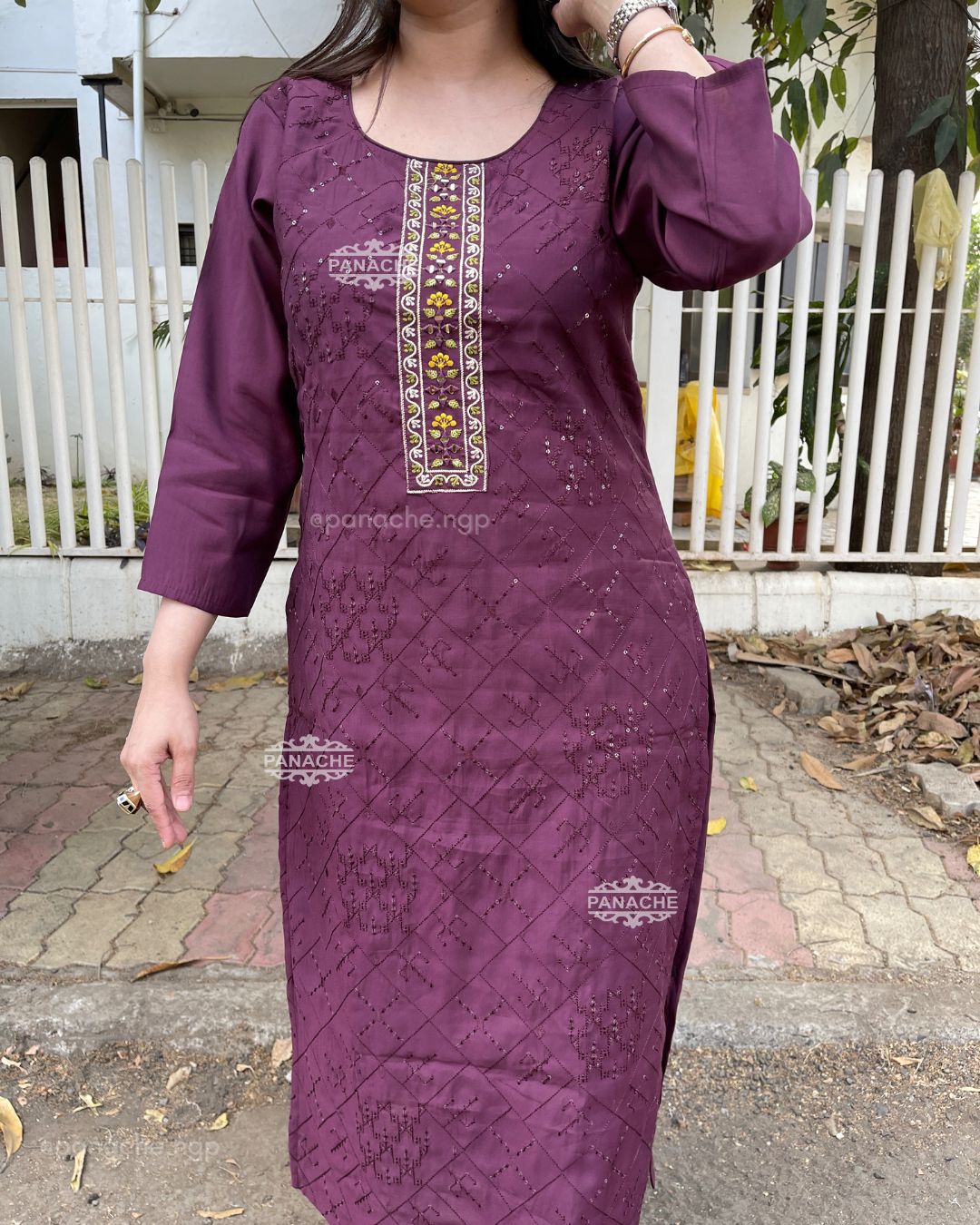 Deep wine floral set