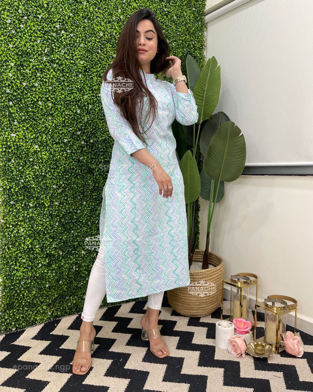 Geometric print cotton kurti!