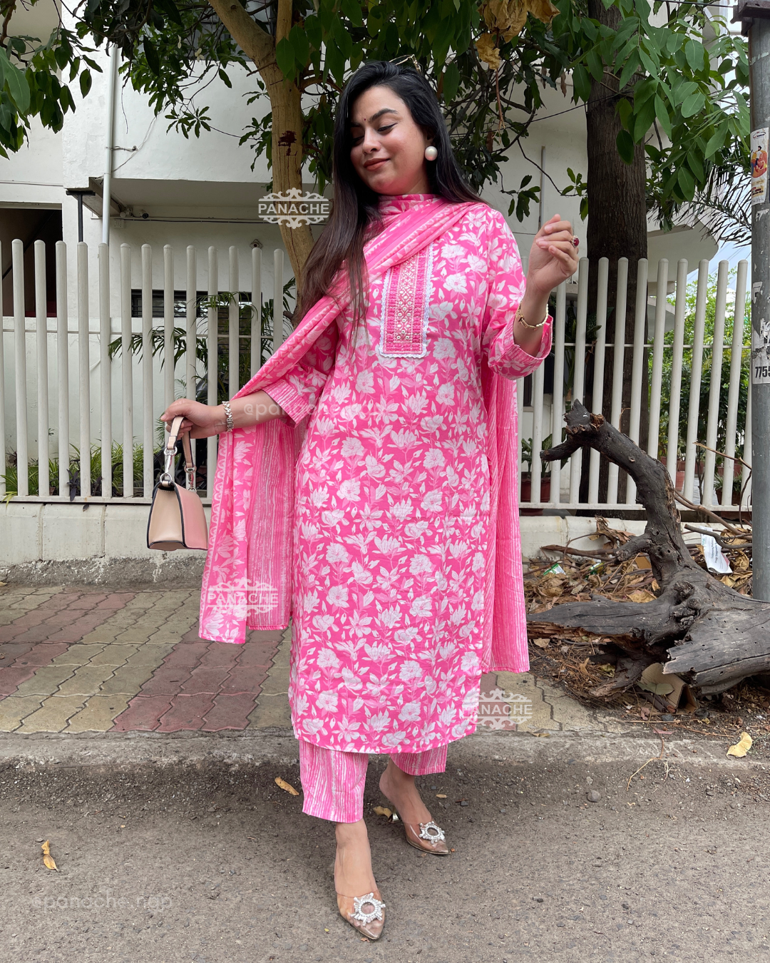 Rose pink Printed summer sets