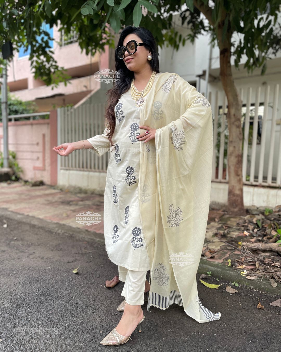 Hand painted block printed budget set