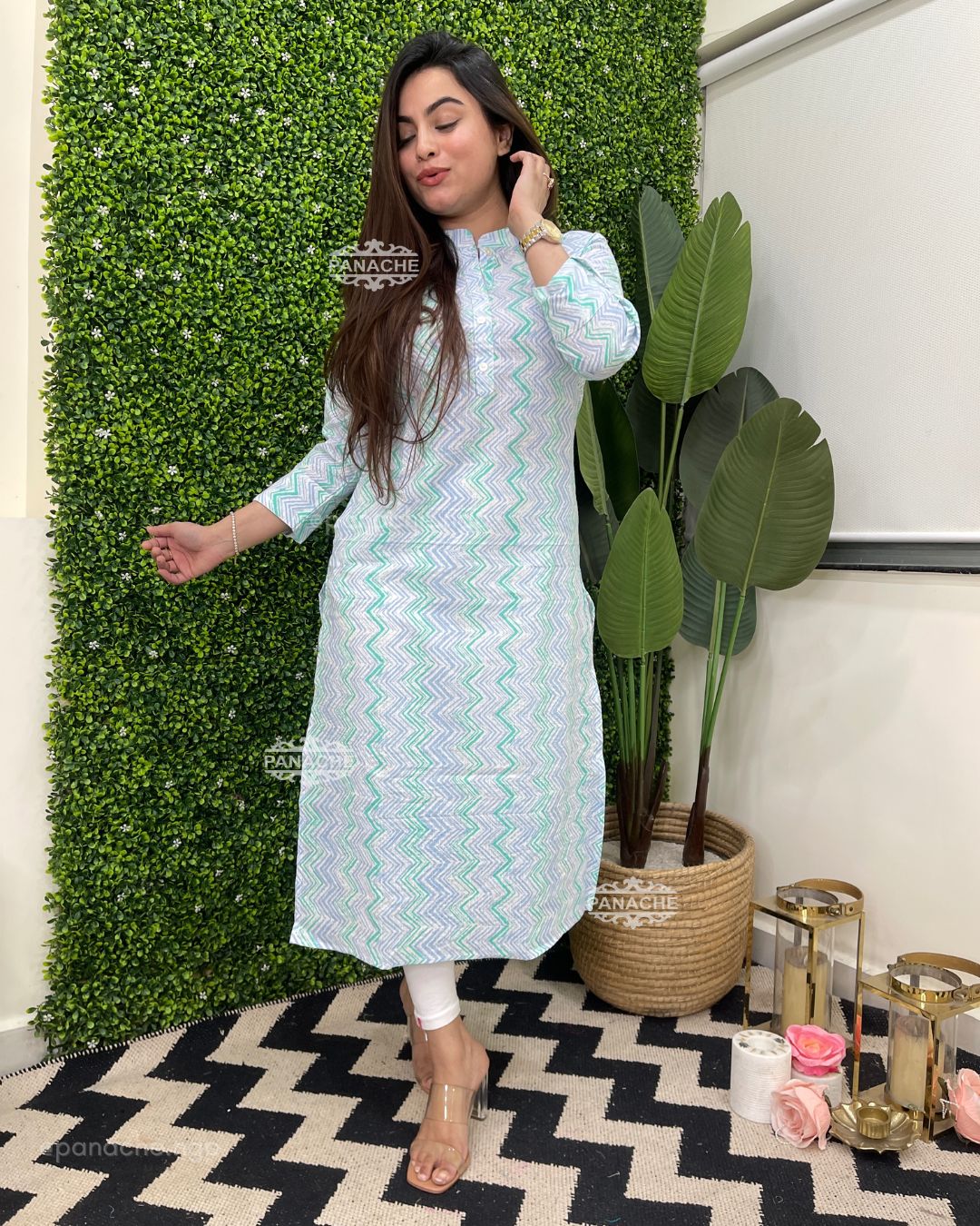 Geometric print cotton kurti!