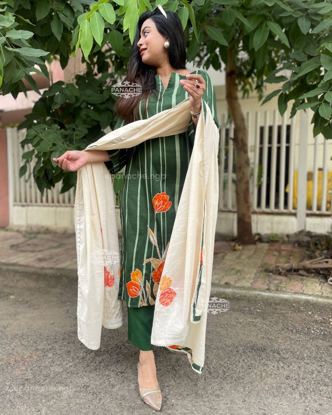 Appliqué garden mul set