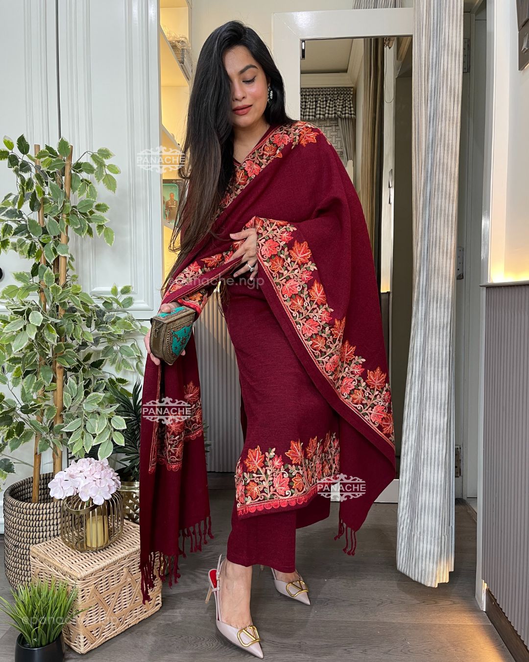 Pashmina woollen suit set