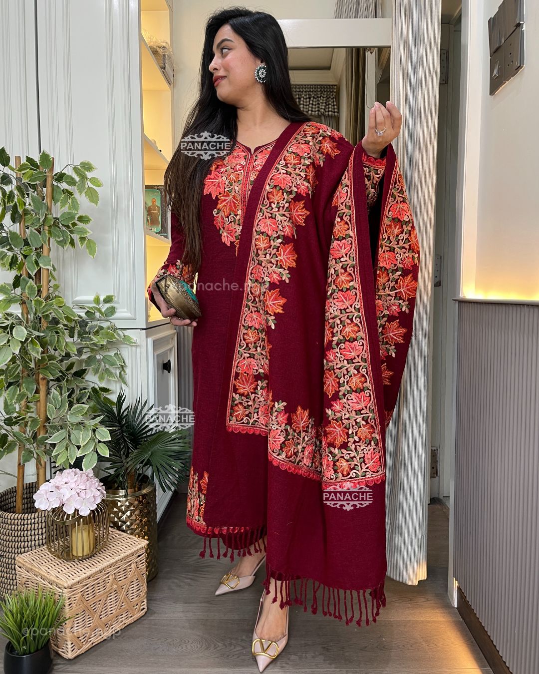 Pashmina woollen suit set