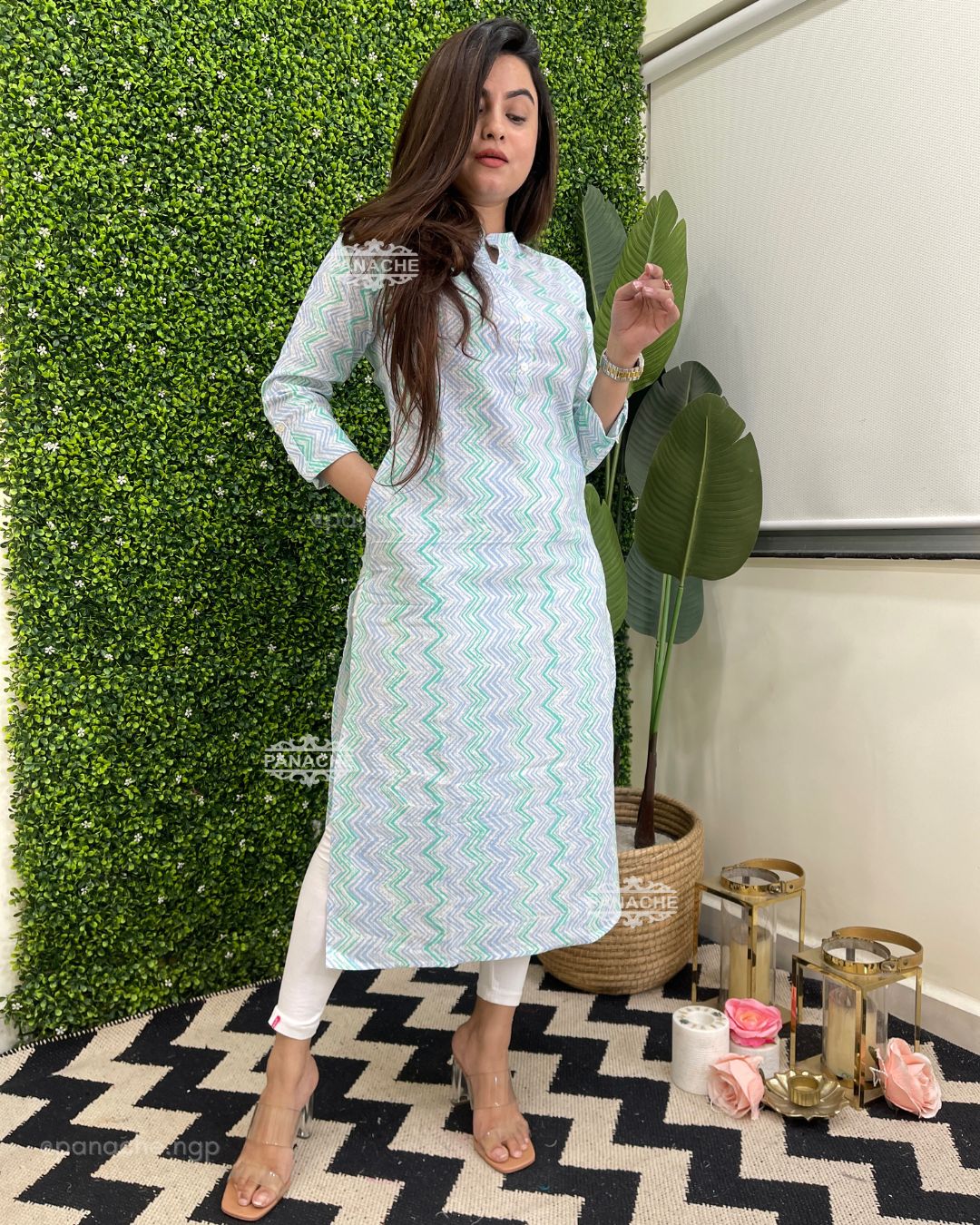 Geometric print cotton kurti!