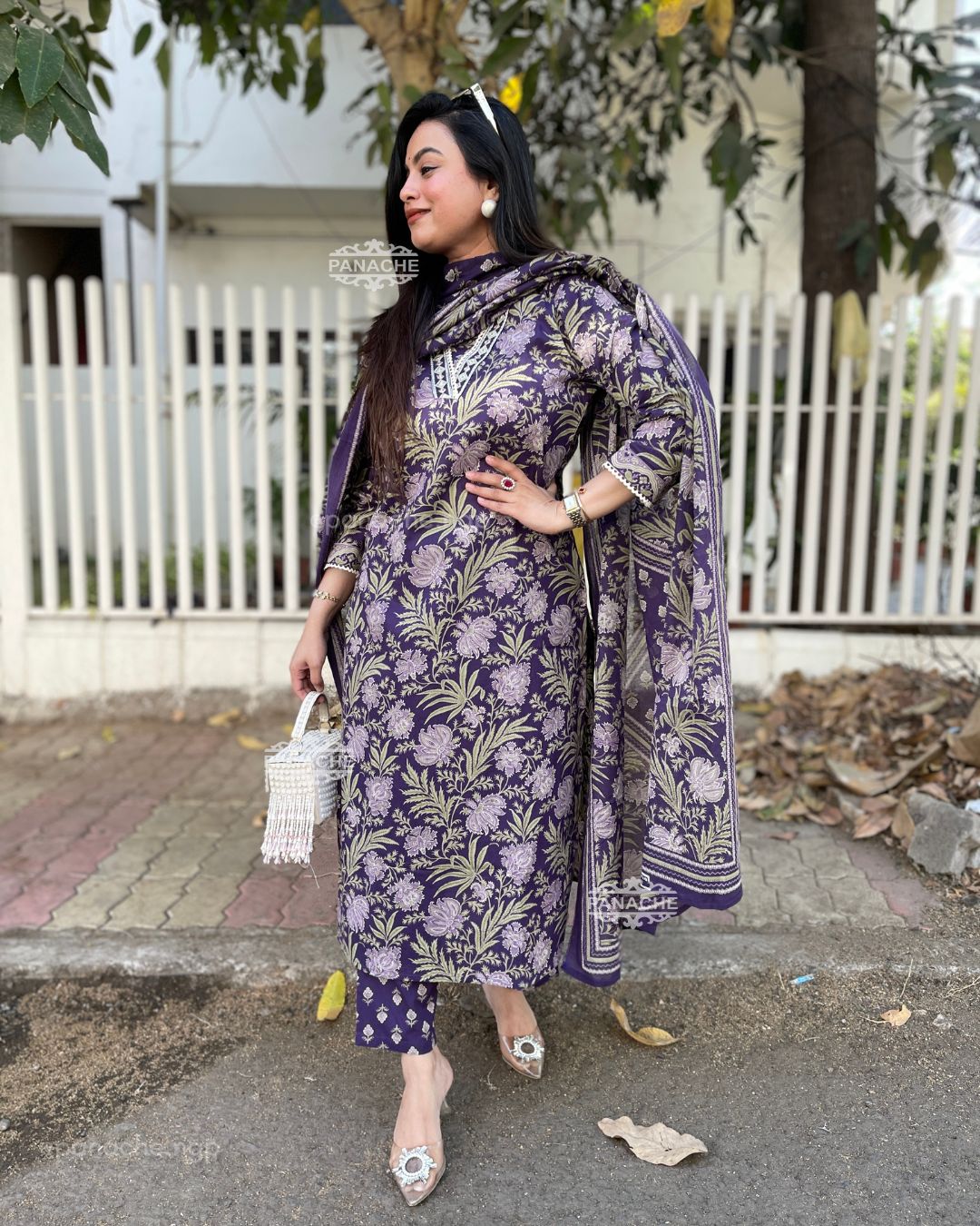 Print on print purples set