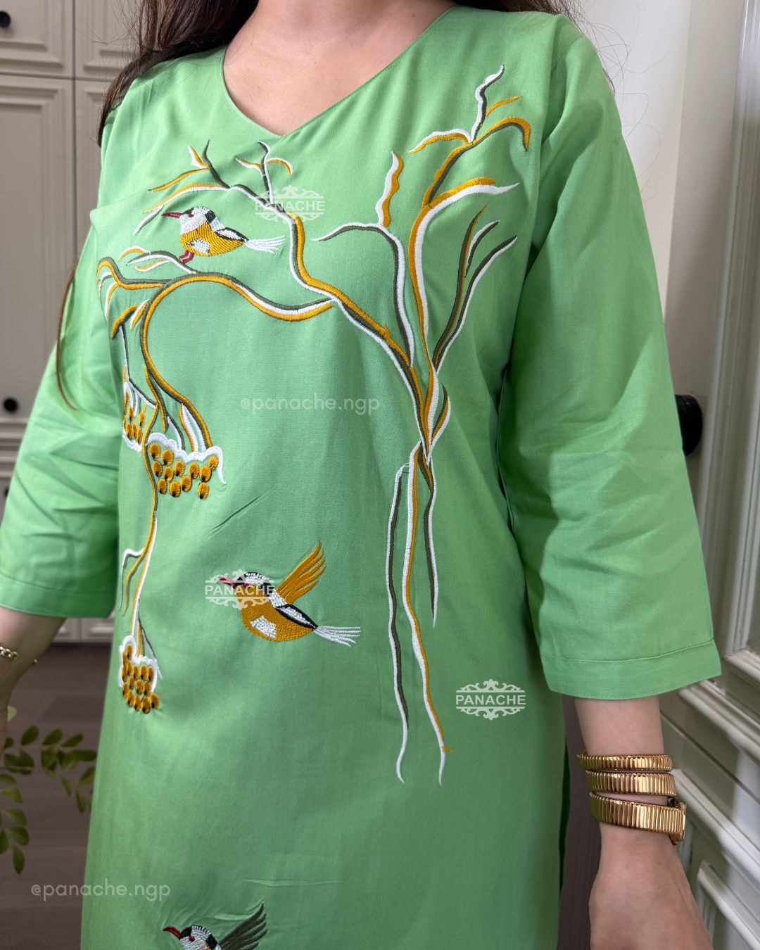 Embroidered cotton coords