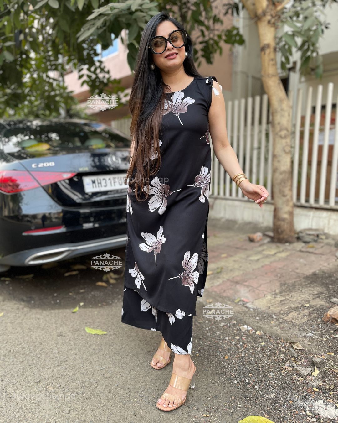 Sleeveless floral coord