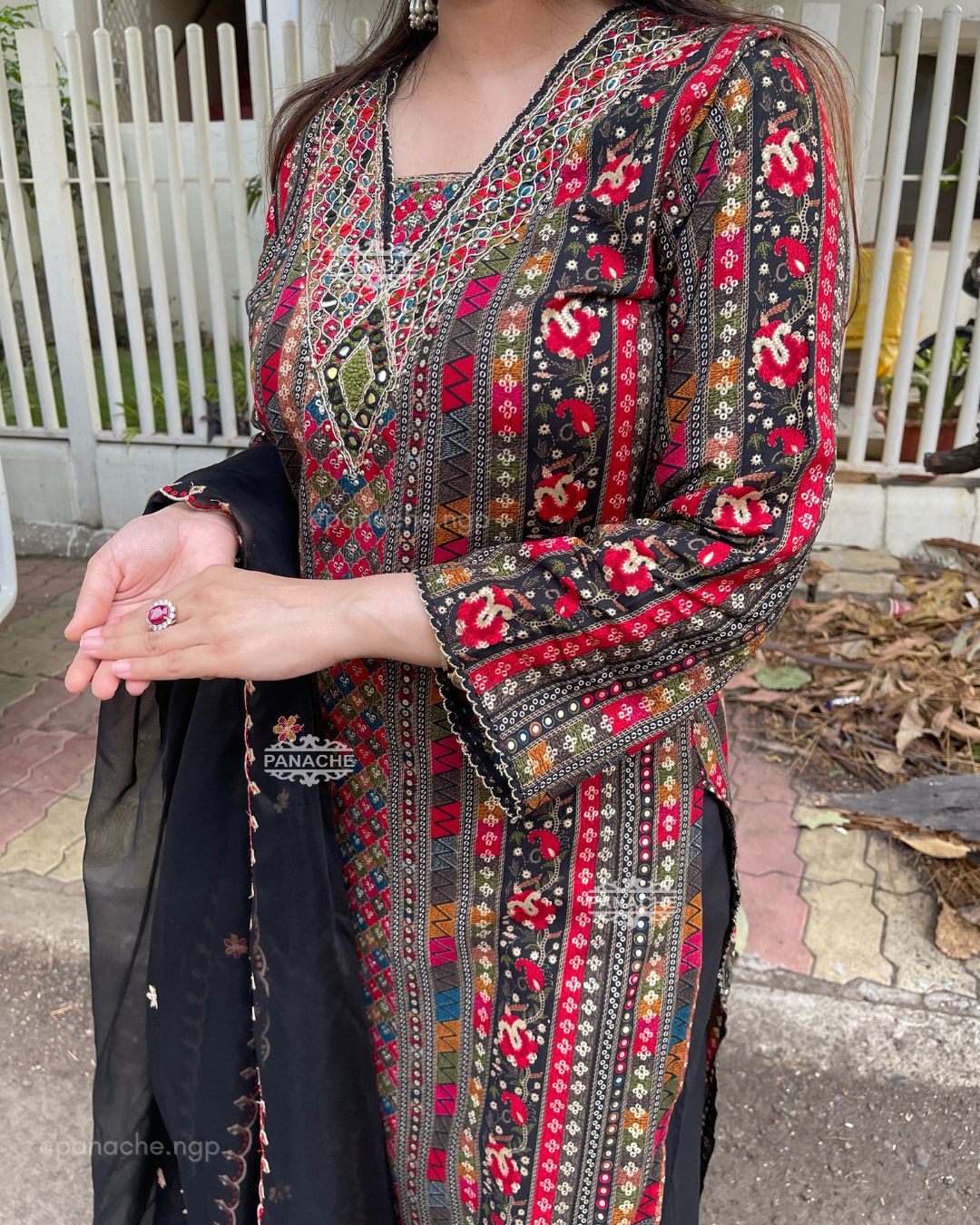 Printed soft kurta gharara set