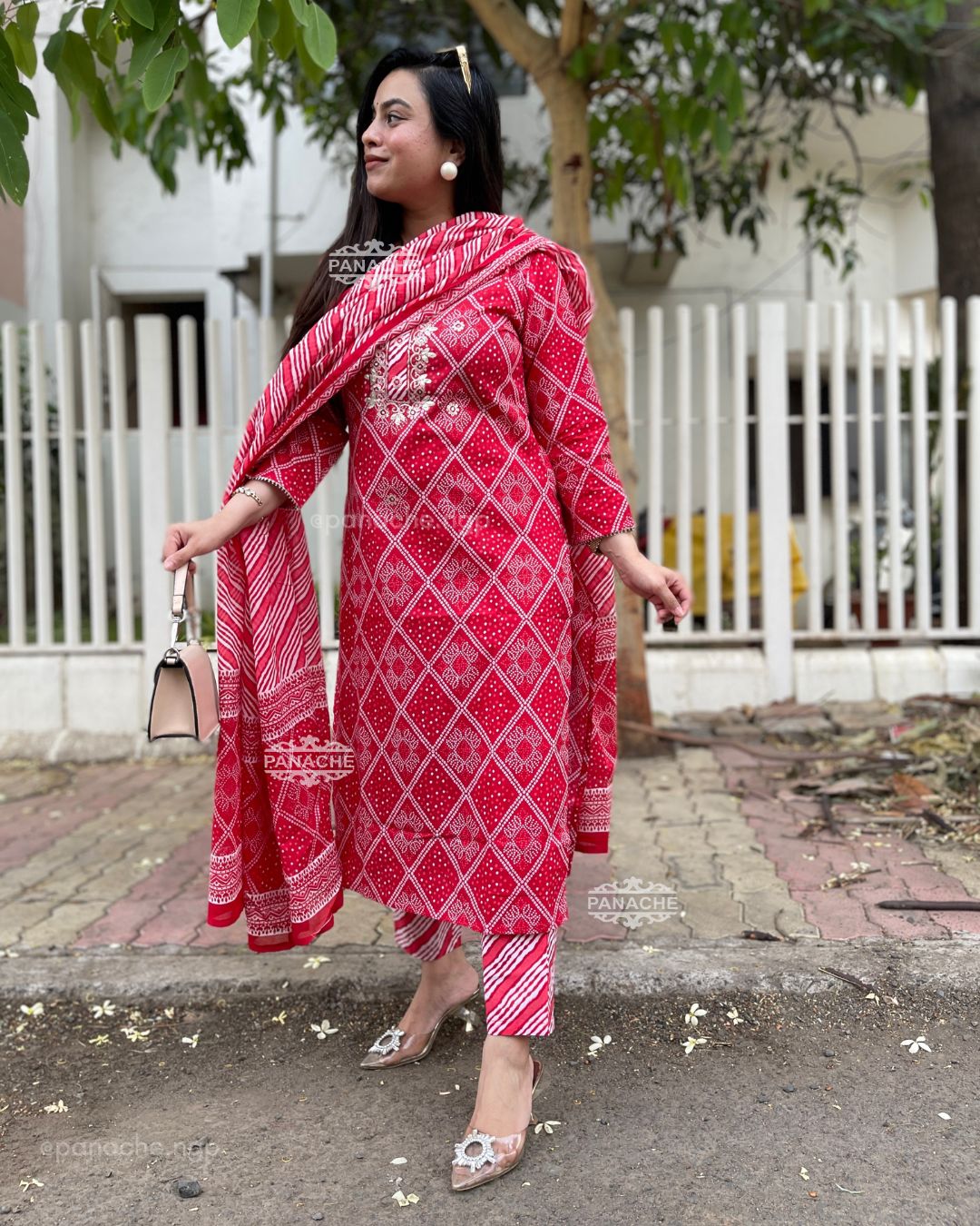 Bandhani leheriyan set