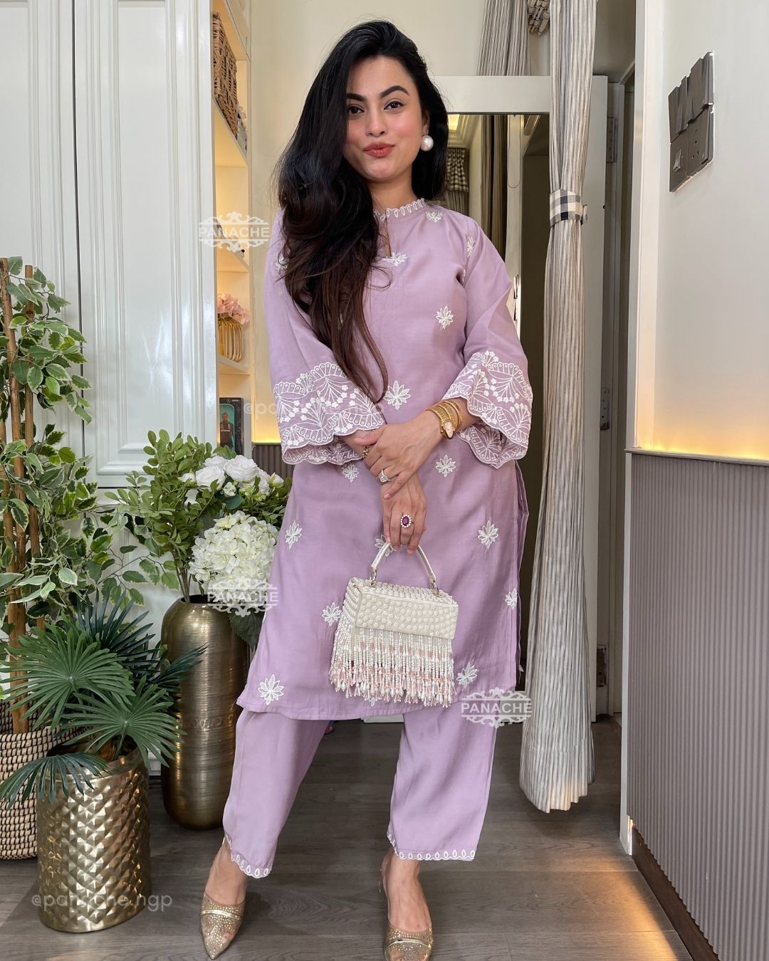 Sweet Pea lavender coord