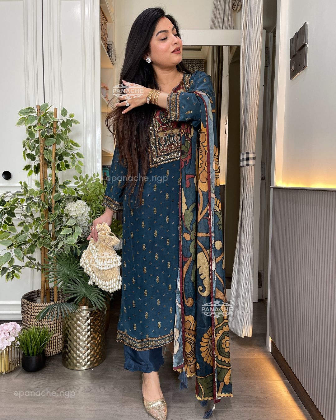 Ajrak kalamkari set