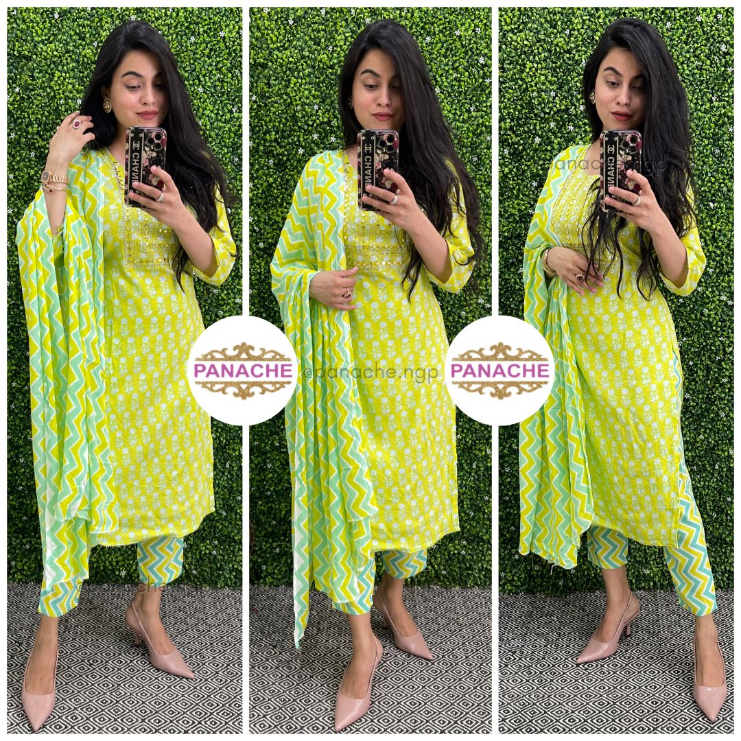 Kurta pant dupatta budget set