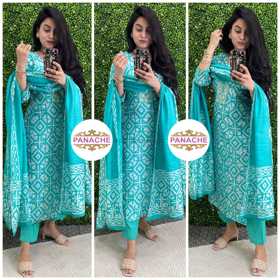 Baatik suits in silk