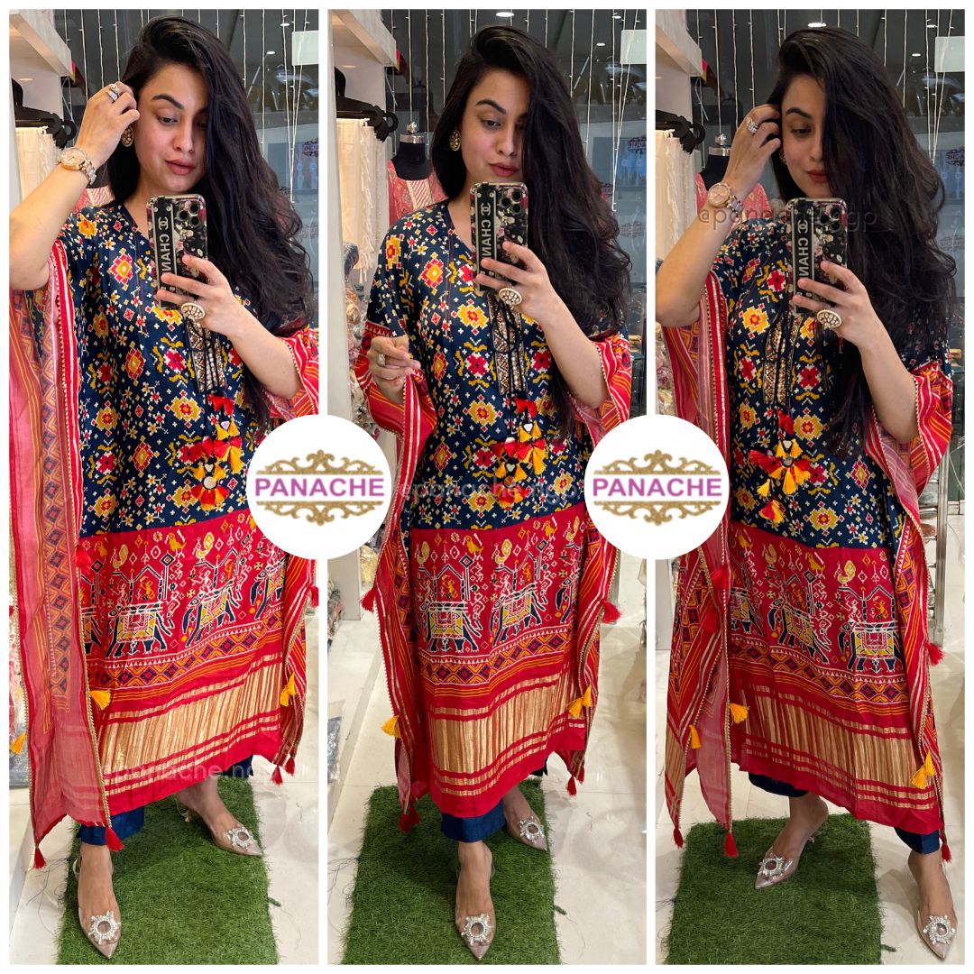 Gajj kaftan in linen muslin