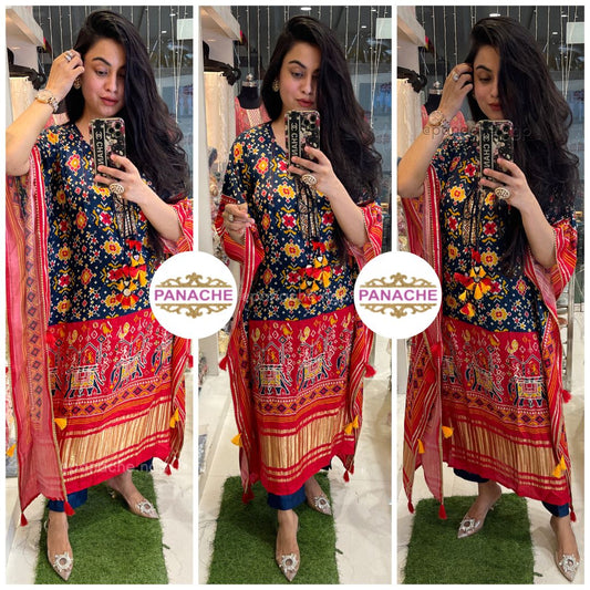 Gajj kaftan in linen muslin