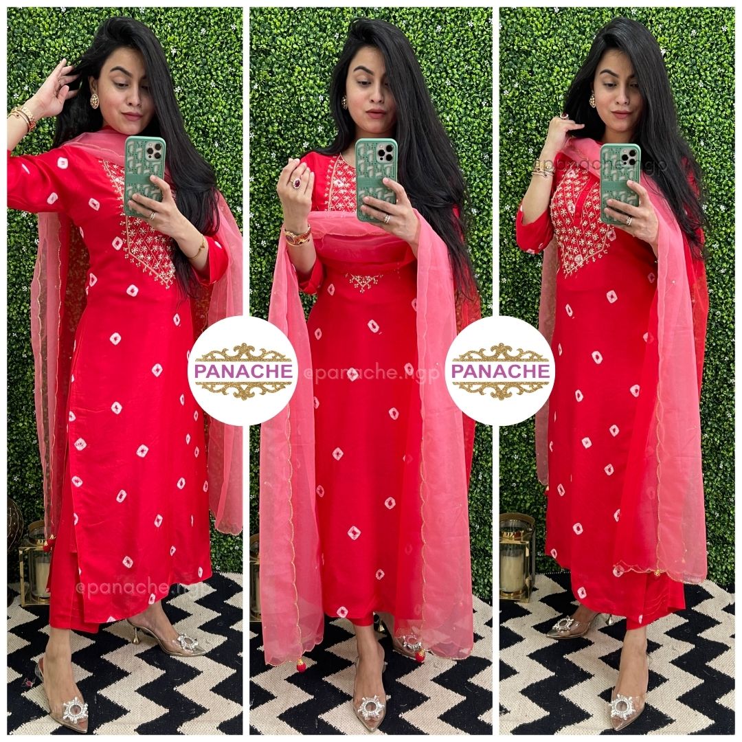 Bandhani Silk sets