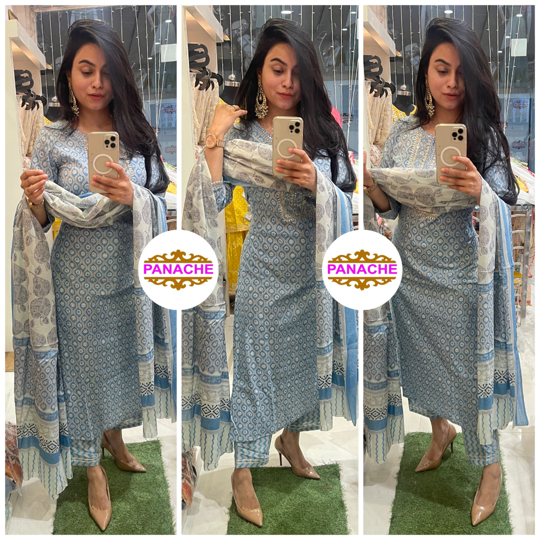 Beautiful & Comfy Cotton Print on Print Suits
