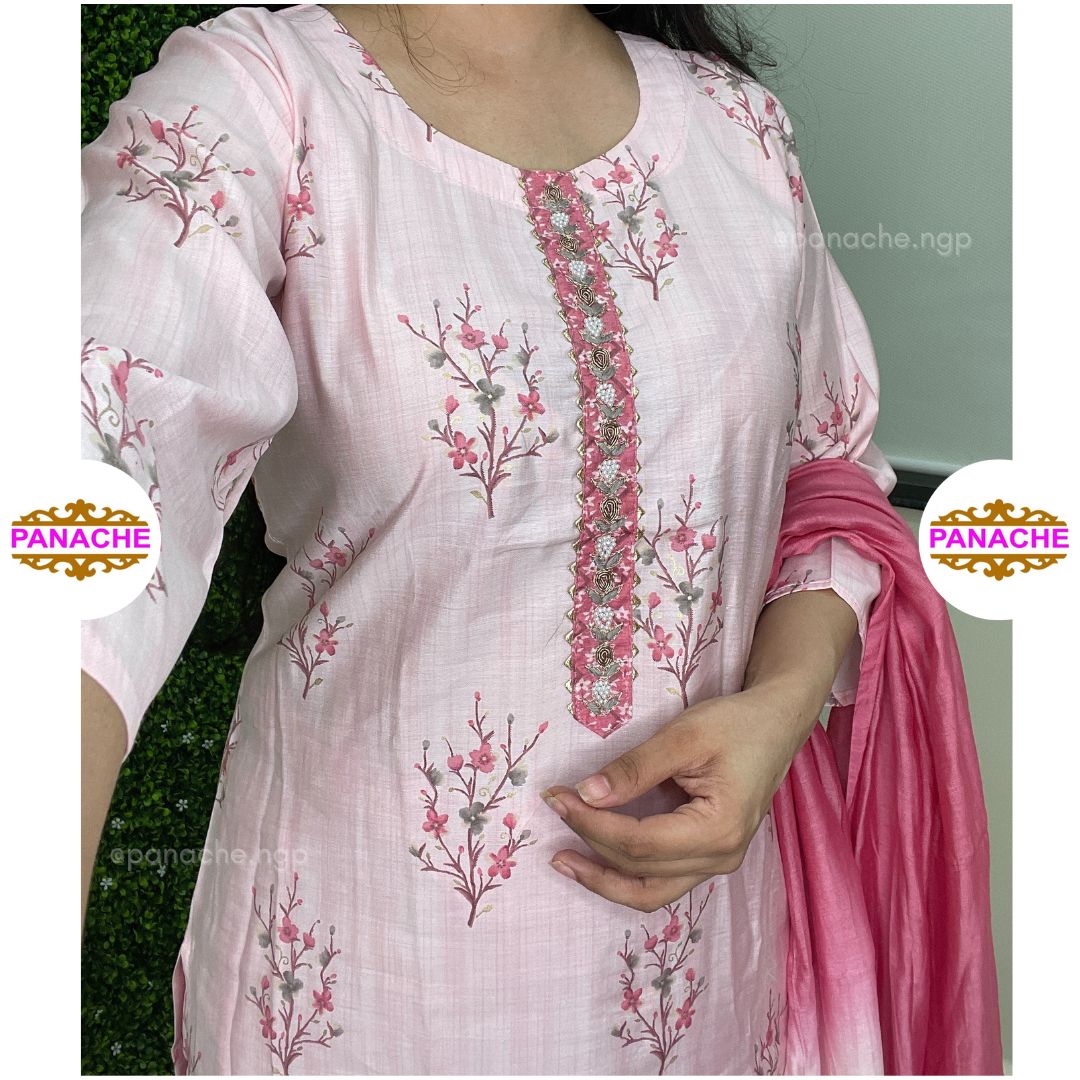 Muslin printed suit set