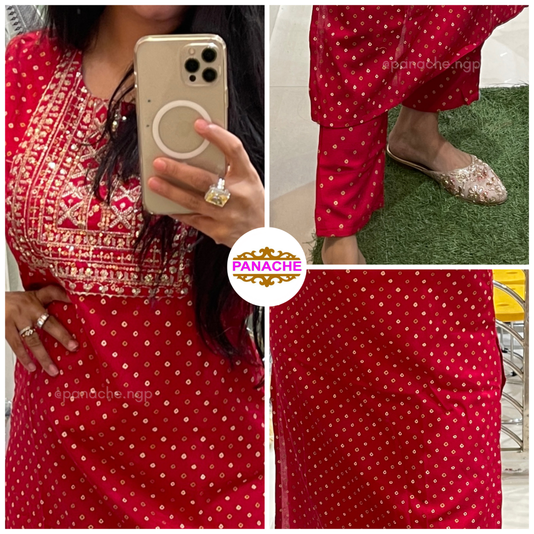 Cherry Red Cotton Budget Set