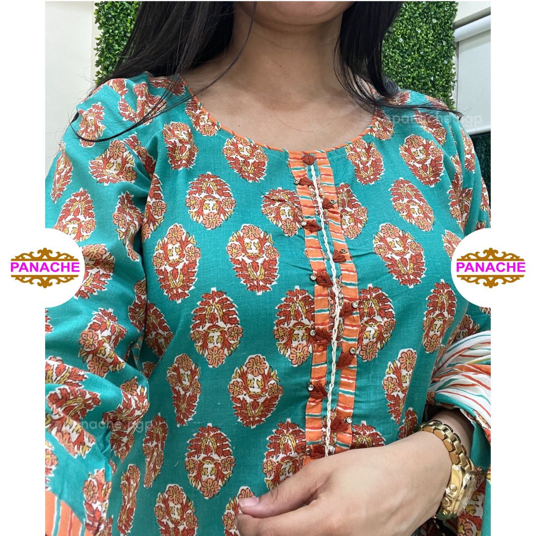 Block Printed Kurta Set