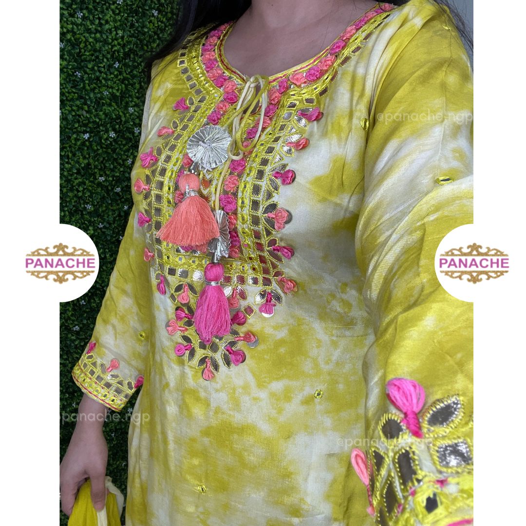 Funda collection in bright Shibori print