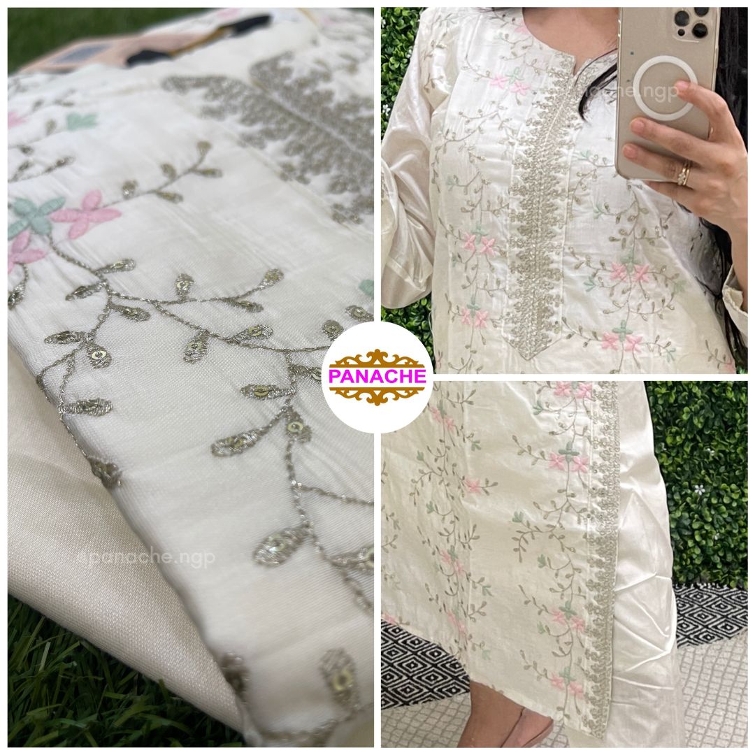 Embroidered Kurta Pant Set