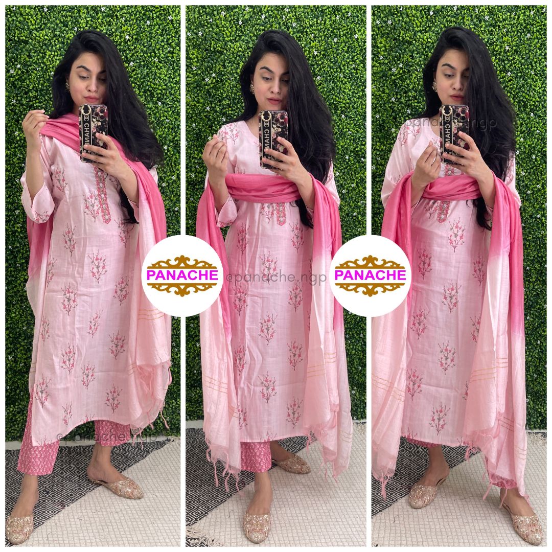 Muslin printed suit set