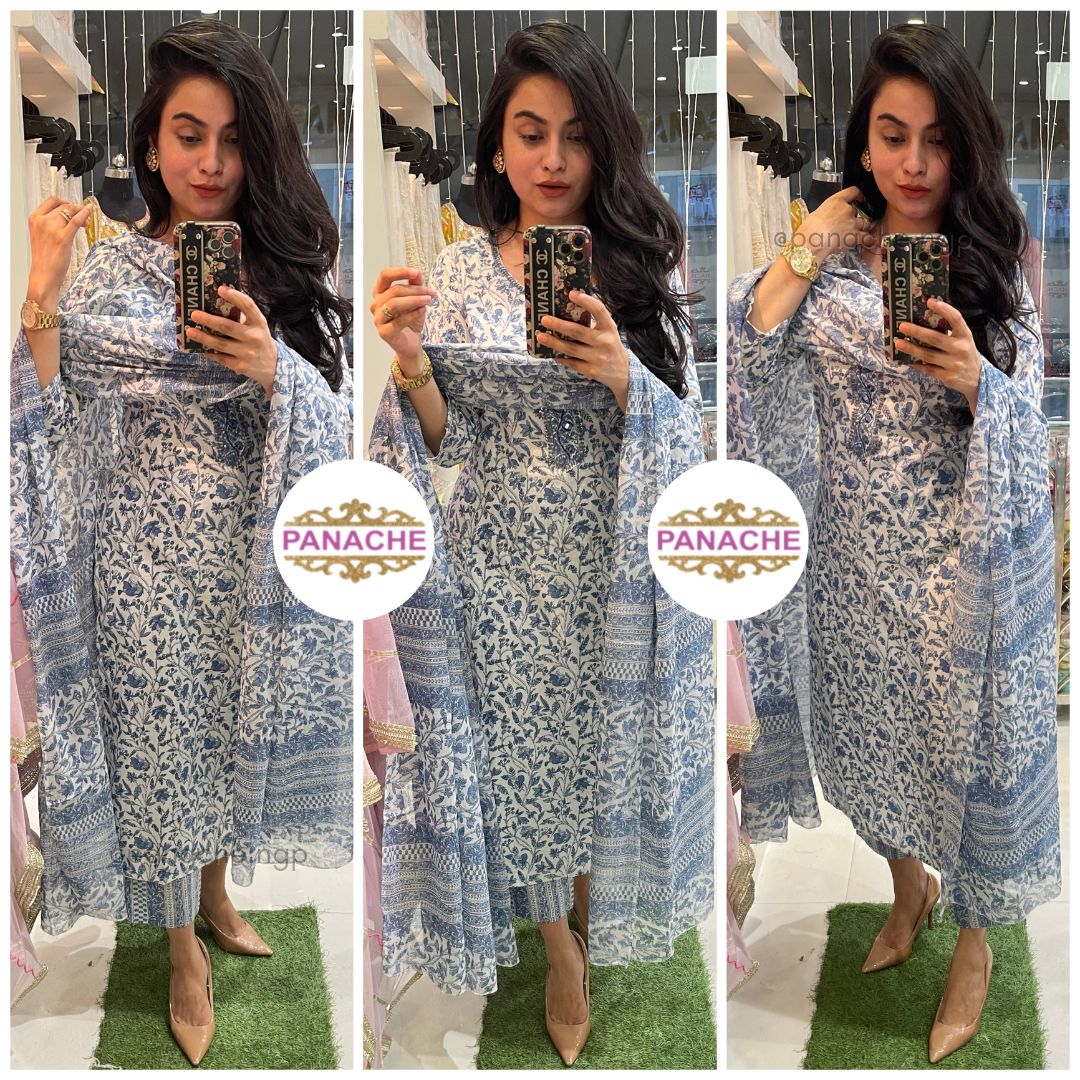 Print on print soft cotton daily wear set