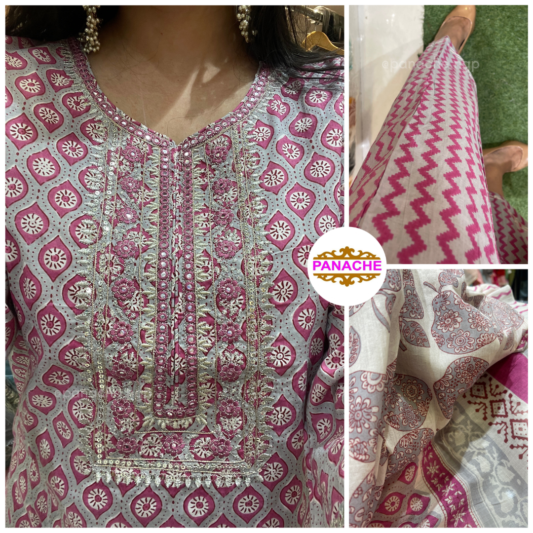 Beautiful & Comfy Cotton Print on Print Suits