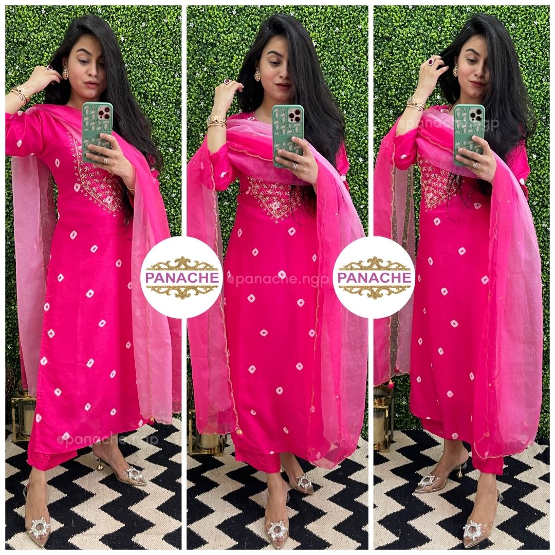 Bandhani Silk sets
