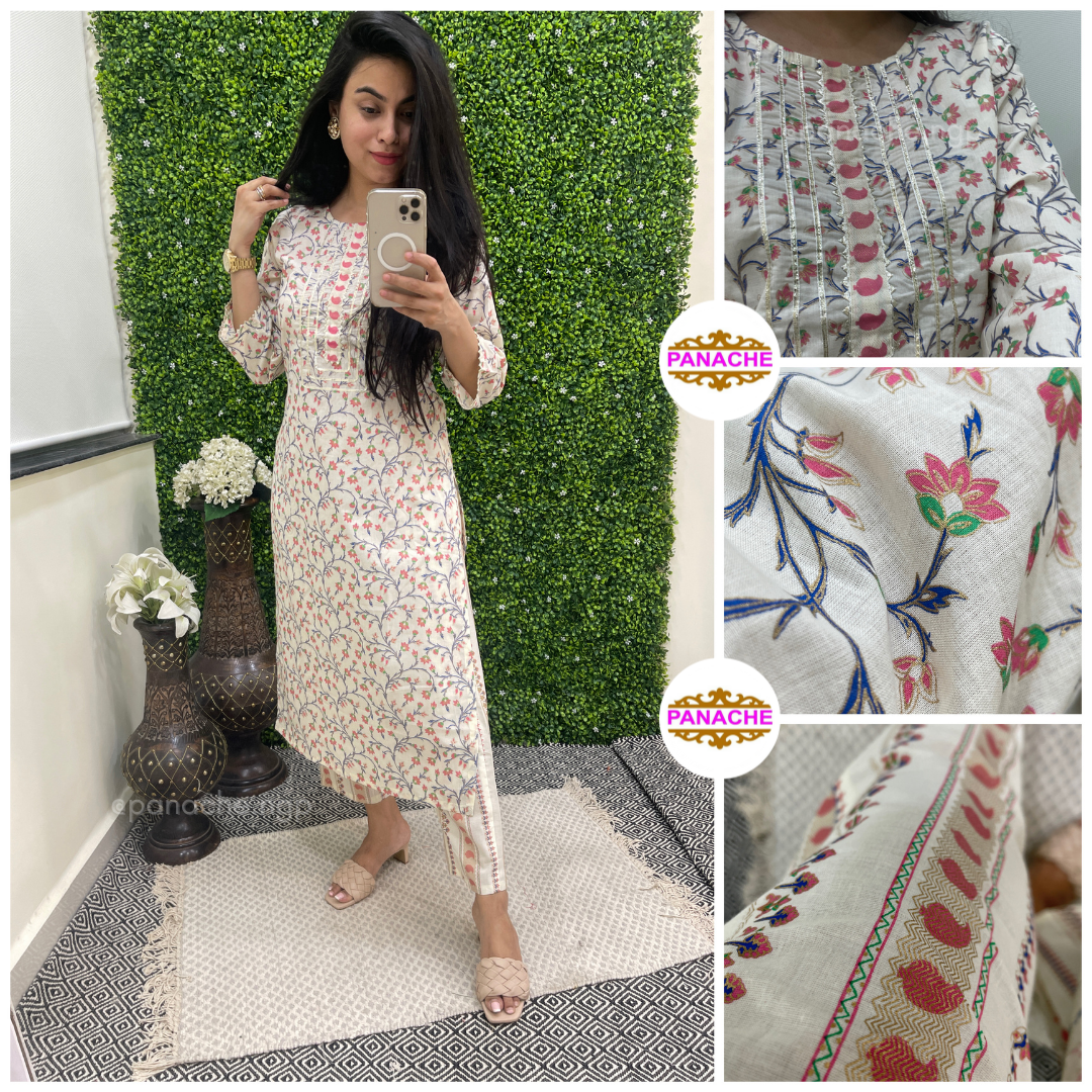 Off-white floral print on print budget set
