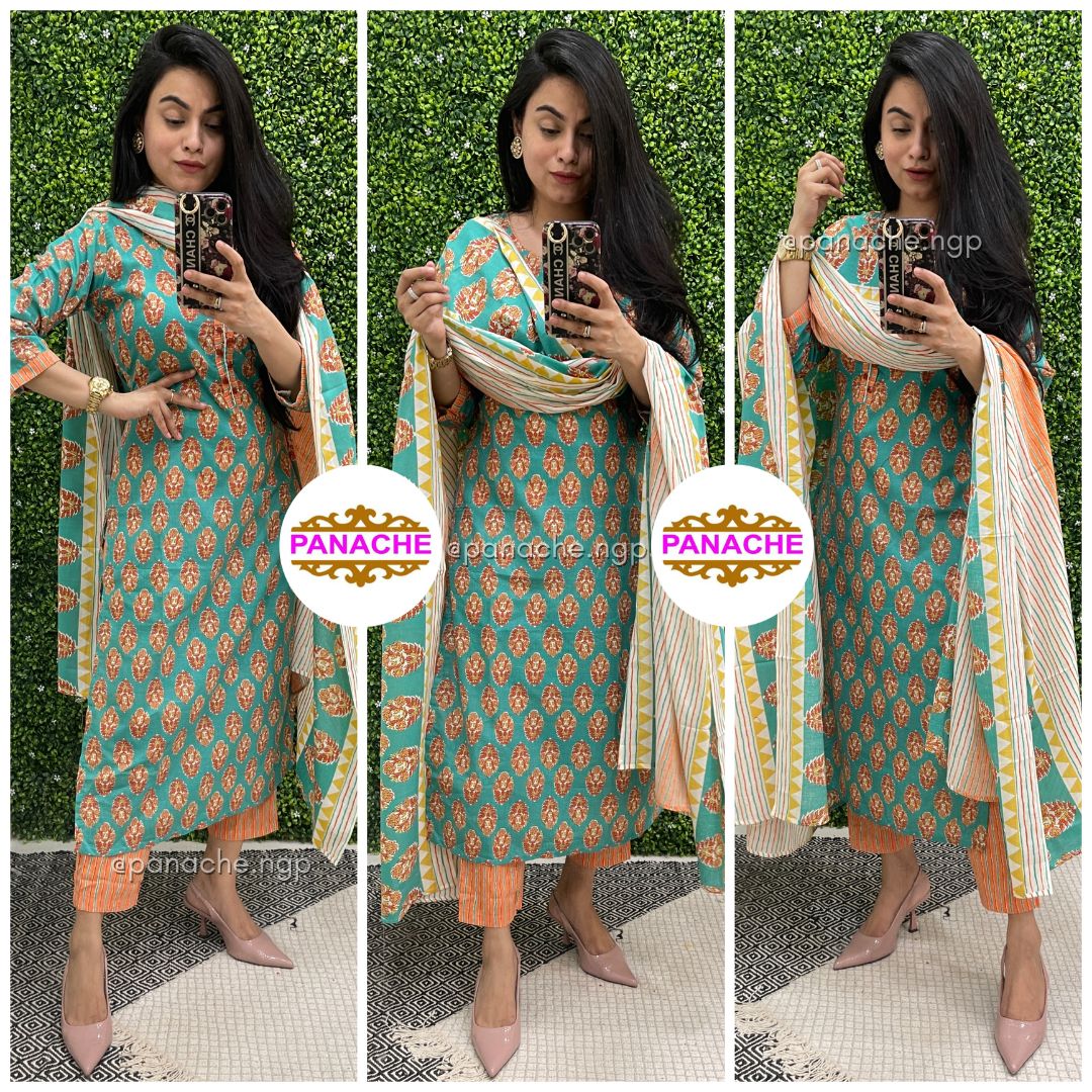 Block Printed Kurta Set