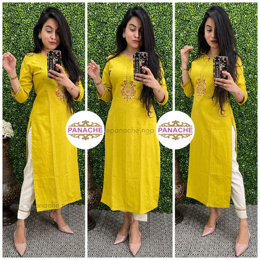 Cotton Semiformal longline kurta