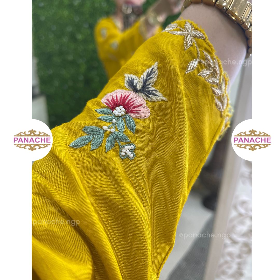 Silk set with handwork!