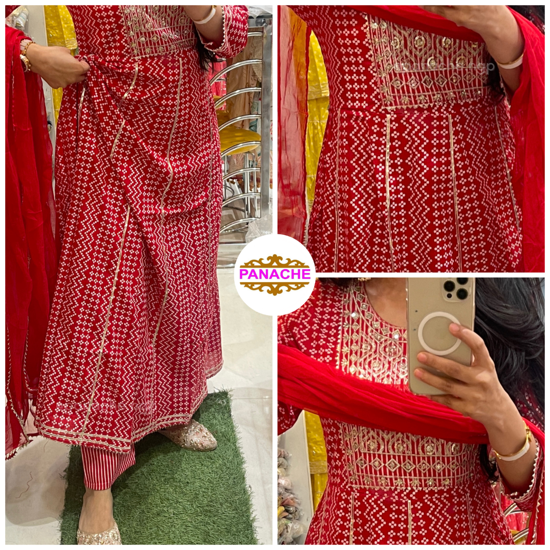 Budget set Anarkali (RED)