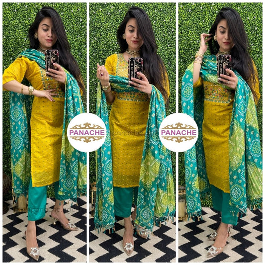 Sitara bandhani suit set