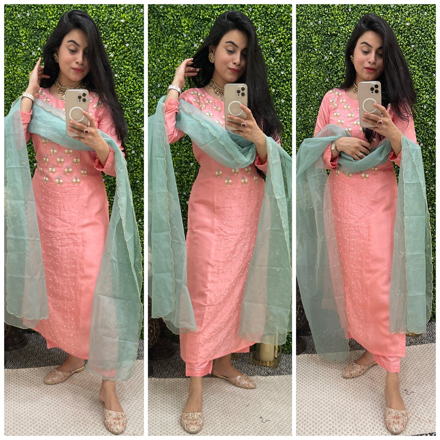 Silk sets with longline kurtis