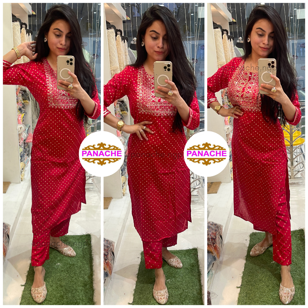 Cherry Red Cotton Budget Set