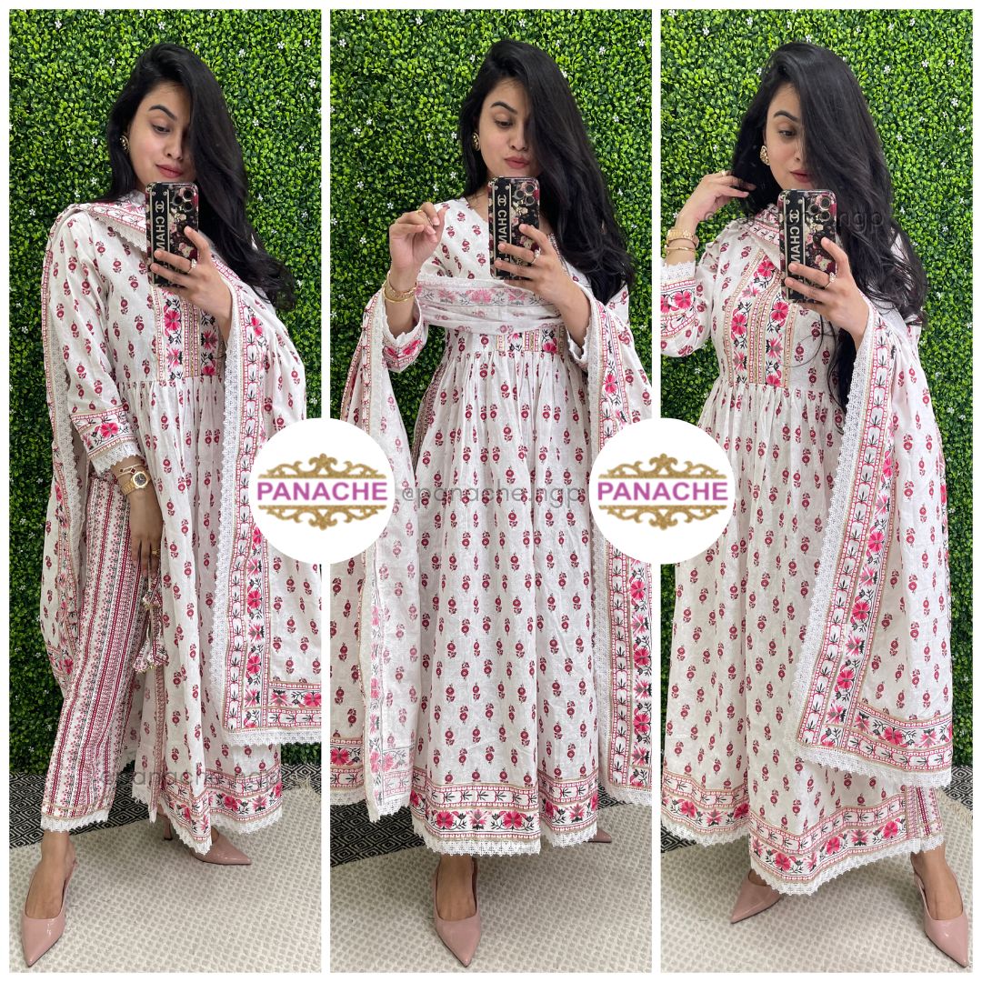 Nyra cut suit sets in cotton