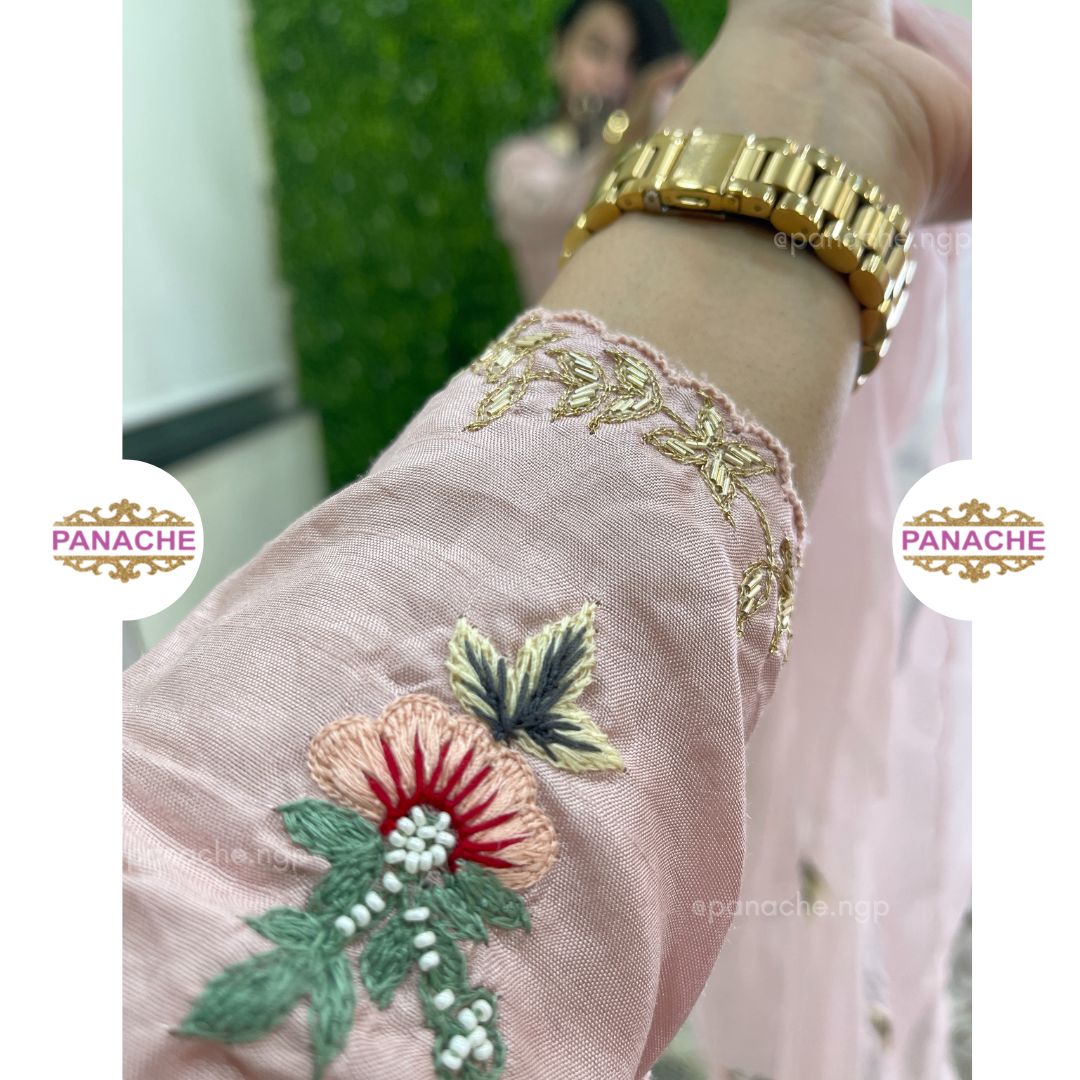 Silk set with handwork!