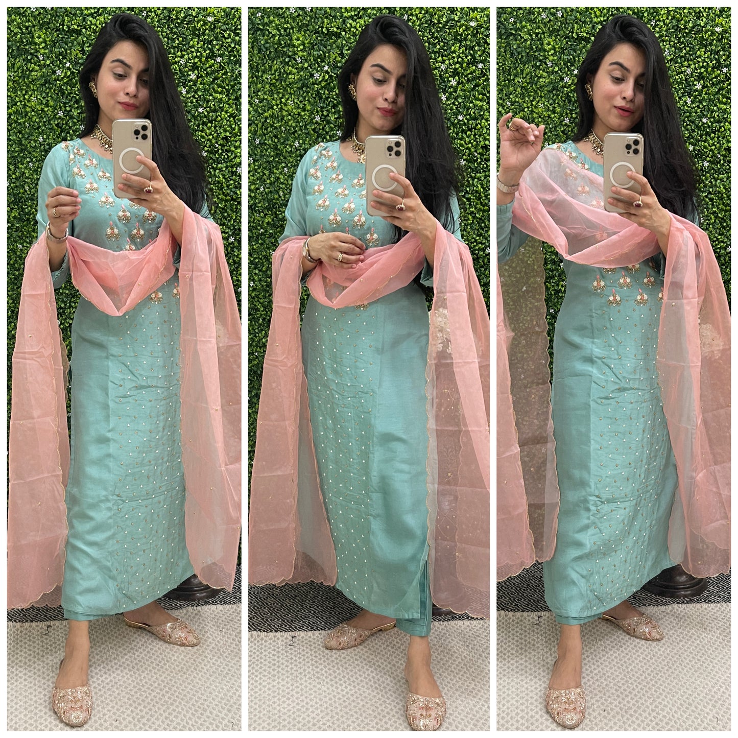 Silk sets with longline kurtis
