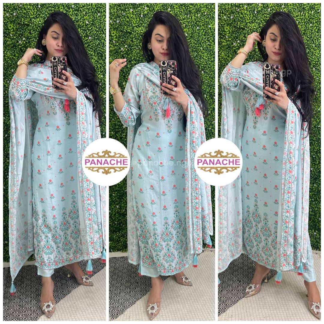Print on print linen muslin sets