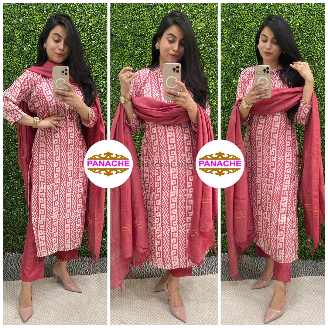 Baatik Muslin 3 piece set