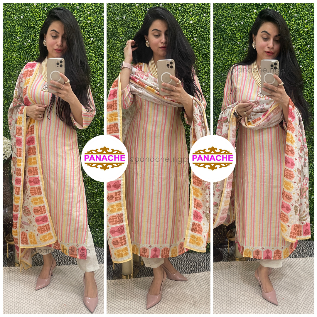 Soft Muslin printed suit set